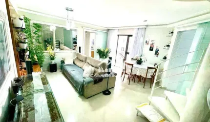 Vende Cobertura com 132m², 3 dormitórios, área gourmet com churrasqueira