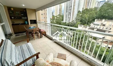 Vende apartamento de 127m², 3 dormitórios, sendo 1 suíte, 2 vagas, varanda gourmet, lazer completo, na Vila Andrade.