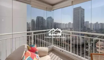 Vende ou aluga apartamento no Brooklin, com lazer completo, 67m², 2 dormitórios e 1 vaga.