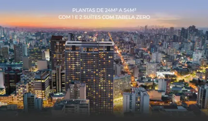 AYA CARLOS DE CARVALHO - LOFTS, 1 E 2 SUÍTES - 24 m2 a 54 m2 - OPÇÕES COM PÉ DIREITO ALTO (3,60 m)