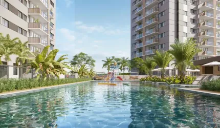 Apartamento de 02 quartos com suíte - 4500m2 de lazer em frente a cidade jardim