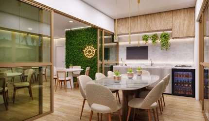 Apartamento 02 quartos (01 suite) - Varanda gourmet