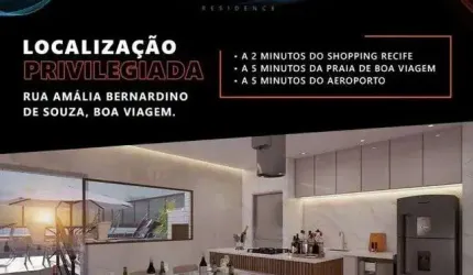 Studio para venda em Boa Viagem com 24 metros quadrados com 1 quarto - Recife - PE