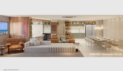 Lindo apartamento de 4 quartos, varanda e lazer completo para a família no Bairro da Boa Vista.