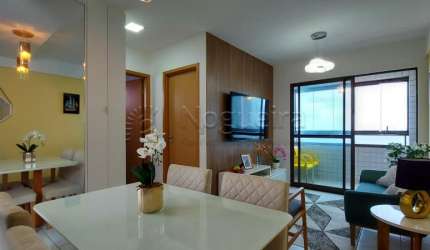 Excelente apartamento MOBILIADO em Candeias com 40,13m² de área útil, 1 quarto, vista mar, com estrutura de lazer completa