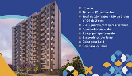 Candeias Candeias Life Club Apartamento 2 ou 3 quartos sendo 1 suíte, Varanda, 1 vaga