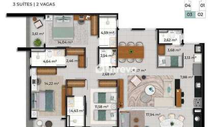 Apartamento com 3 dormitórios à venda, 136 m² por R$ 2.090.000,00 - Porto das Dunas - Aquiraz/CE