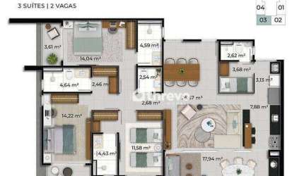 Apartamento com 3 dormitórios à venda, 136 m² por R$ 2.100.000,00 - Porto das Dunas - Aquiraz/CE