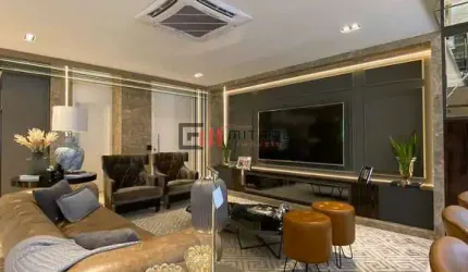 Apartamento à venda no Edifício Landmark, 215m² privativo, 3 suítes, salas integradas à sacada gour