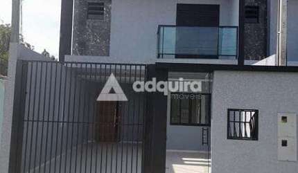 Ótimo Sobrado Novo à Venda, 2 Quartos, 1 Suítes, 2 Vagas, 102m², Boa Vista, Ponta Grossa - PR