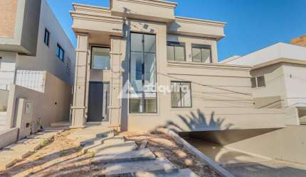 Casa nova à venda, 4 Suítes, 4 Vagas, Piscina, Condomínio La Defense, Ponta Grossa, PR