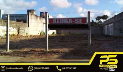 Terreno Para Alugar, 1000 M² Por R$ 30.000/mês - Estados - João Pessoa/pb