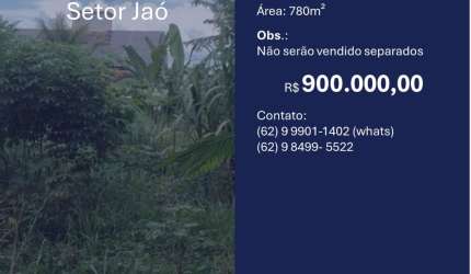 02 LOTES JUNTOS SETOR JAÓ GOIÂNIA.