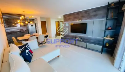 Cobertura unica diferenciada luxuosa e linear de frente para o mar com 3 suítes na Praia do Morro-E