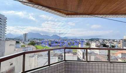 apartamento 3 quartos na praia do morro com varanda, quadra do mar e andar alto, funcional e seguro