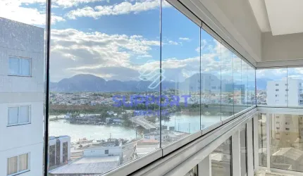 Apartamento 2 quartos no Centro de Guarapari com vista para o mar, varanda e área de lazer completa