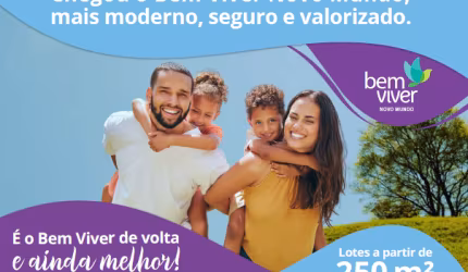 Lotes Bairro Bem Viver Novo Mundo c/ documentação grátis
