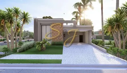 CASA TERREA COM TRÊS SUITES A VENDA NO BAIRRO PARQUE BRASIL 500- COND. SANTORINI - PAULÍNIA SP