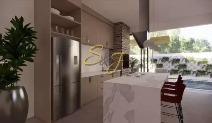 CASA SOBRADO COM TRÊS SUITES A VENDA NO BAIRRO PARQUE BRASIL 500- COND. PORTINARI CLUB- PAULÍNIA SP