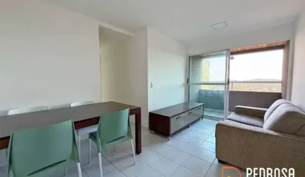 Apto com 57 m2 - 2 quartos (1 suíte) - Verano Ponta Negra - Semi mobiliado - Andar alto - 1 vaga