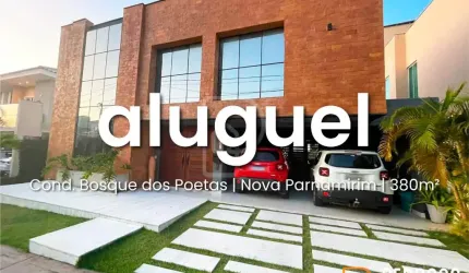 *ALUGUEL* - CASA CONDOMÍNIO - 380m2 - BOSQUE DOS POETAS