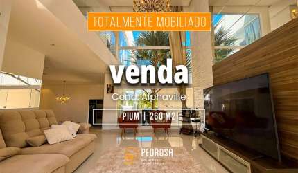 VENDA | 260 m2 | R$ 2.200 M | 4 suítes | Mobiliada | Energia Solar | Lote de esquina