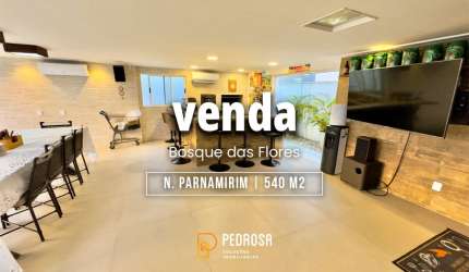 Casa Triplex para venda com 540m2 | 4 suítes | Energia Solar | Pub de música privativo na cidade dos Bosques Parnamirim/RN
