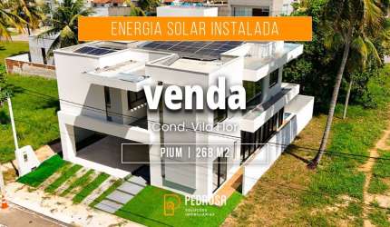 CONDOMINIO VILA FLOR | VENDA CASA | 268 m2 | R$ 1.390 M | 4 suítes | Piscina | Energia solar
