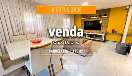 Casa duplex a venda com 179 m2 | 4 quartos | Reformada | 3 vagas em Candelária