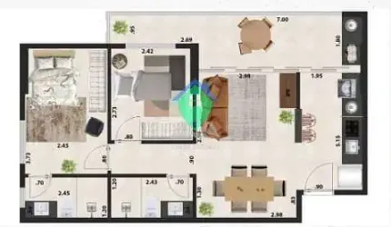 Apartamento 59m² à venda por R$540.000,00 no Marapé em Santos, SP