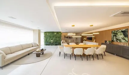Apartamento mobiliado e decorado em frente à Praça T-23