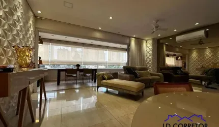 Montado e completo Apartamento à venda no Setor Bueno, Goiânia-GO, com 3 suítes e 146m² de área, 2 vagas de garagem.