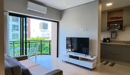 Apartamento 2 Suítes, 65m², no Top Leblon Apart Services, melhor Flat do Leblon com Rooftop e Piscina vista Mar.