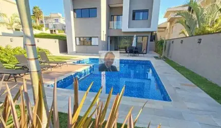 Casa no Cond. Reserva Santa Maria - Moderna e integrada, com 4 suítes. Pisc