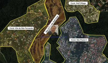 Vende-se Terreno no Cond. Golf Village (LOTE) 578,70 m² alto em declive, co