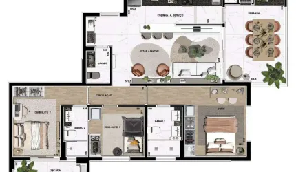 Apartamento com 3 quartos à venda no Petrópolis, Londrina , 103 m2
