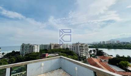 Imperdível cobertura de luxo com 4 quartos, vista Mar e Lagoa na Barra da Tijuca, Rio de Janeiro-RJ: 392m², 2 suítes, 5 salas, 6 banheiros.