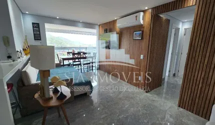 Cobertura duplex pe na areia a venda no centro de Bertioga,  136m2 ,  2 dormitorios sendo 1 suite e 2 vagas cobertas + deposito.