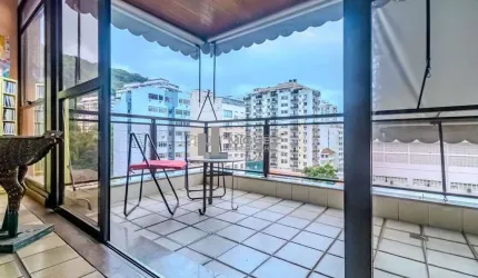 Apartamento a venda Rua das Palmeiras - Botafogo - Varanda , Sala ampla, 3 quartos sendo 1 suíte com closet, 1 banheiro social, 1 lavabo, cozinha com armários planejados, dependências completa, 2 vaga