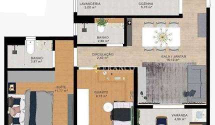 Apartamento com 2 dormitórios à venda, 64,66m² - Residencial Portal da Mantiqueira - Taubaté/SP