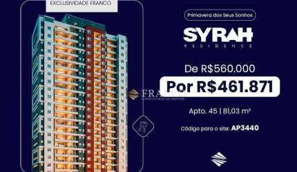 Apartamento à venda, 81m² por R$ 560.000 - Bosque Flamboyant - Taubaté/SP