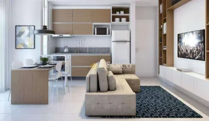 Apartamento com 1 dormitório à venda, 39,09m² - Chácara do Visconde - Taubaté/SP