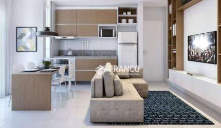Apartamento com 1 dormitório à venda, 39,09m² - Chácara do Visconde - Taubaté/SP