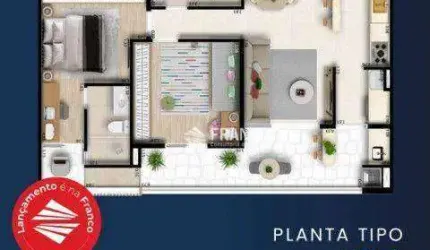 Apartamento com 2 dormitórios à venda, 76 m² - Jardim das Nações - Taubaté/SP