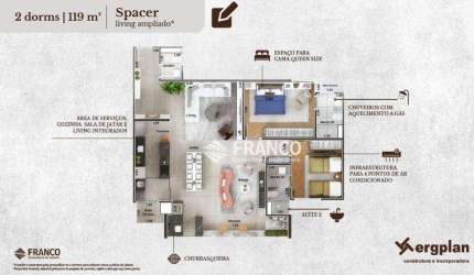 Apartamento com 2 dormitórios à venda, 119 m² por R$ 900.000 - Vila Costa - Taubaté/SP