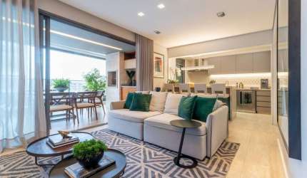 Apto de 131m² com suíte e terraço privativo no Brooklin - SP