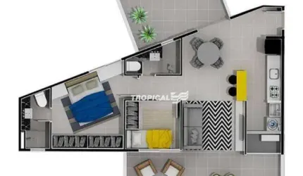 Apartamento com 2 dormitórios à venda, 92 m² por R$ 755.037,91 - Victor Konder - Blumenau/SC