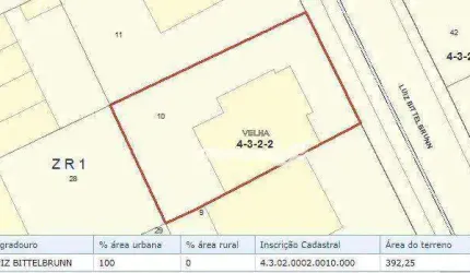 Terreno à venda, 392 m² por R$ 405.000,00 - Velha - Blumenau/SC