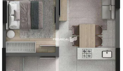 Studio com 1 dormitório à venda, 31 m² por R$ 261.000,00 - Vorstadt - Blumenau/SC