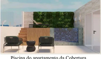 Cobertura 4 dormitórios, suite master, piscina, vista panoramica do mar, possui plano parcelado direto.